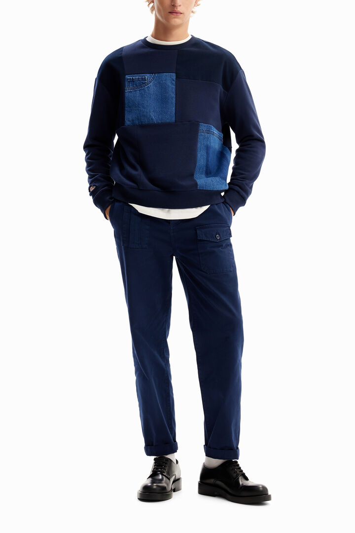Denim patchwork sweatshirt | Desigual