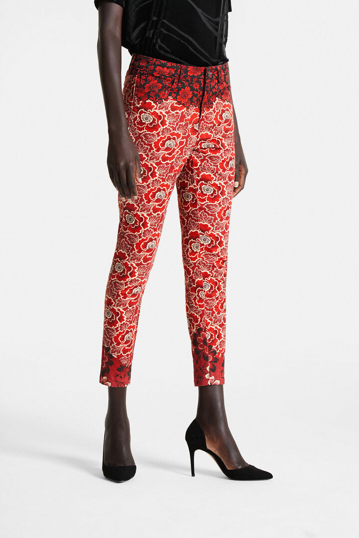 Skinny floral trousers | Desigual