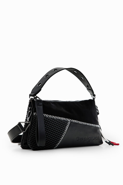 Midsize patchwork crossbody bag