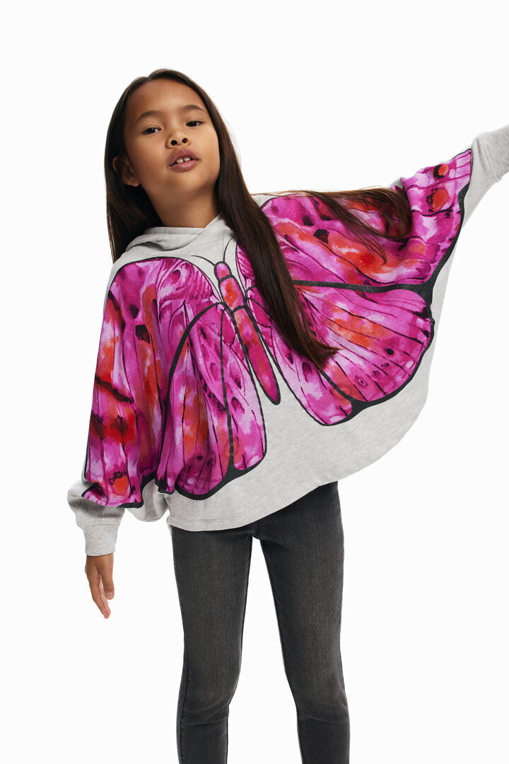 Schmetterlings-Cape-Sweatshirt