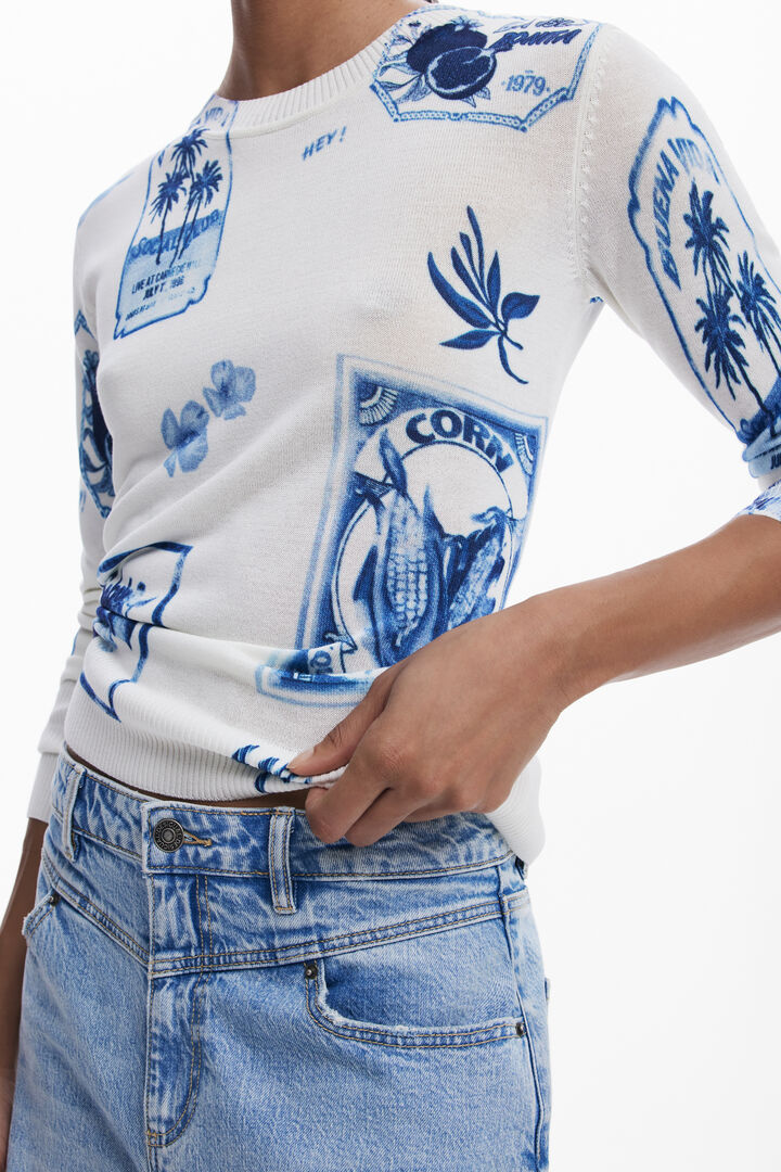 Tropical stamps sweater | Desigual