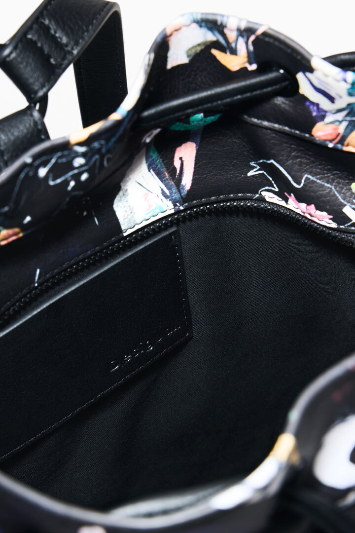 Mochila mediana trenzado flores | Desigual