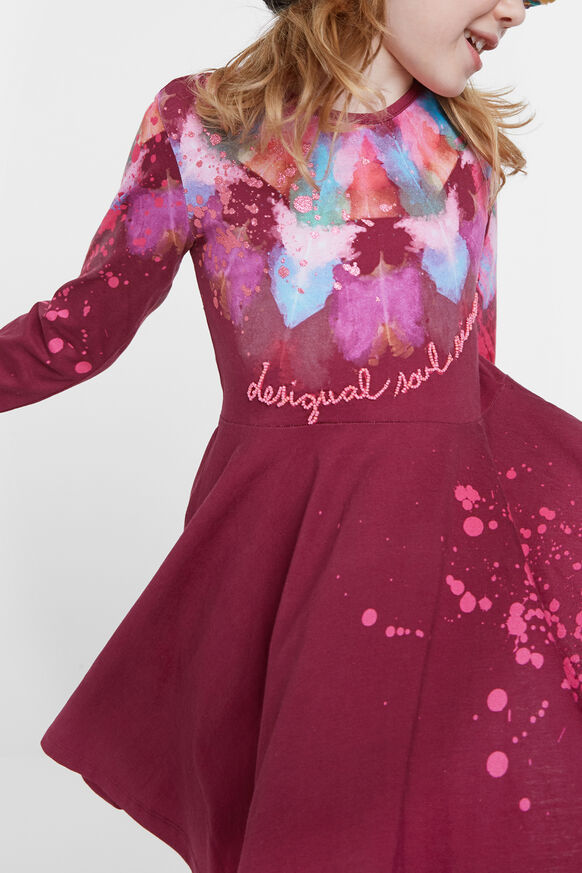 Watercolour print cotton dress | Desigual
