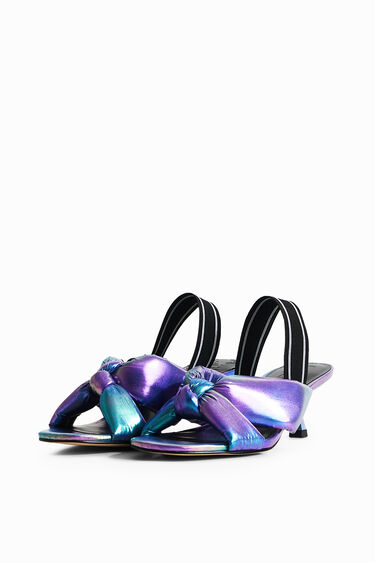 Iridescent heeled sandal | Desigual