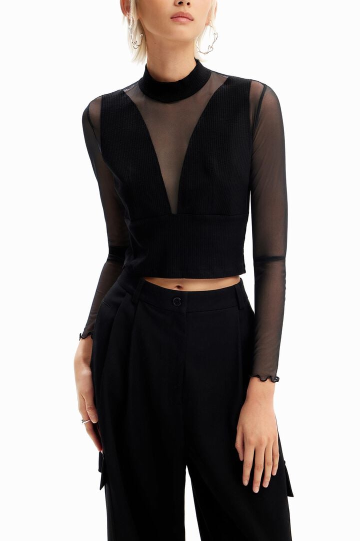 Camiseta tul transparencia | Desigual