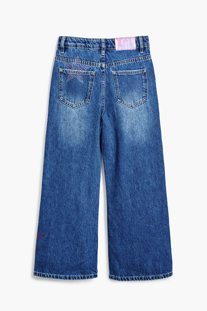 Denim pants with stars