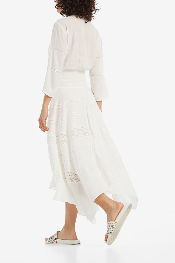 Robe longue broderie anglaise | Desigual