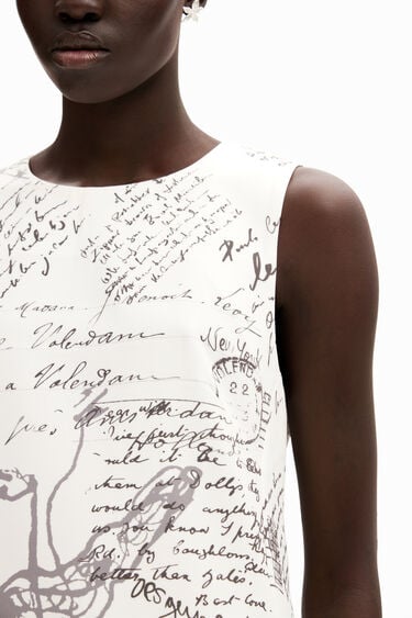 Midi haljina s printom slova | Desigual
