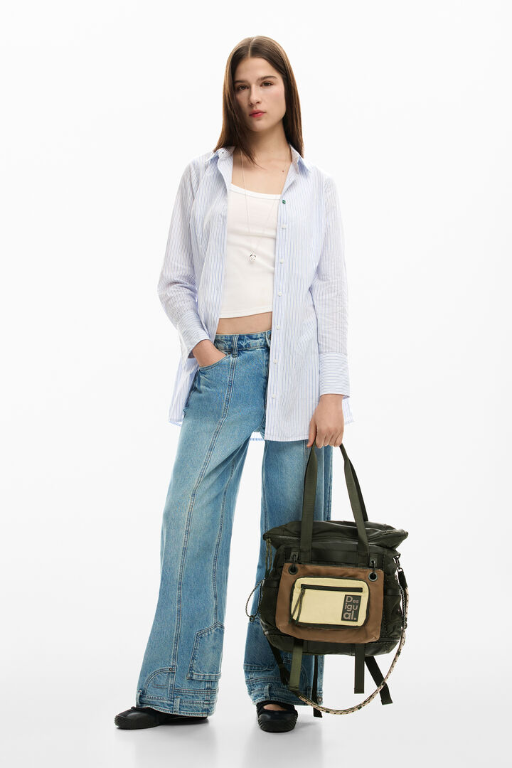 Mochila voyager de nylon encerado | Desigual