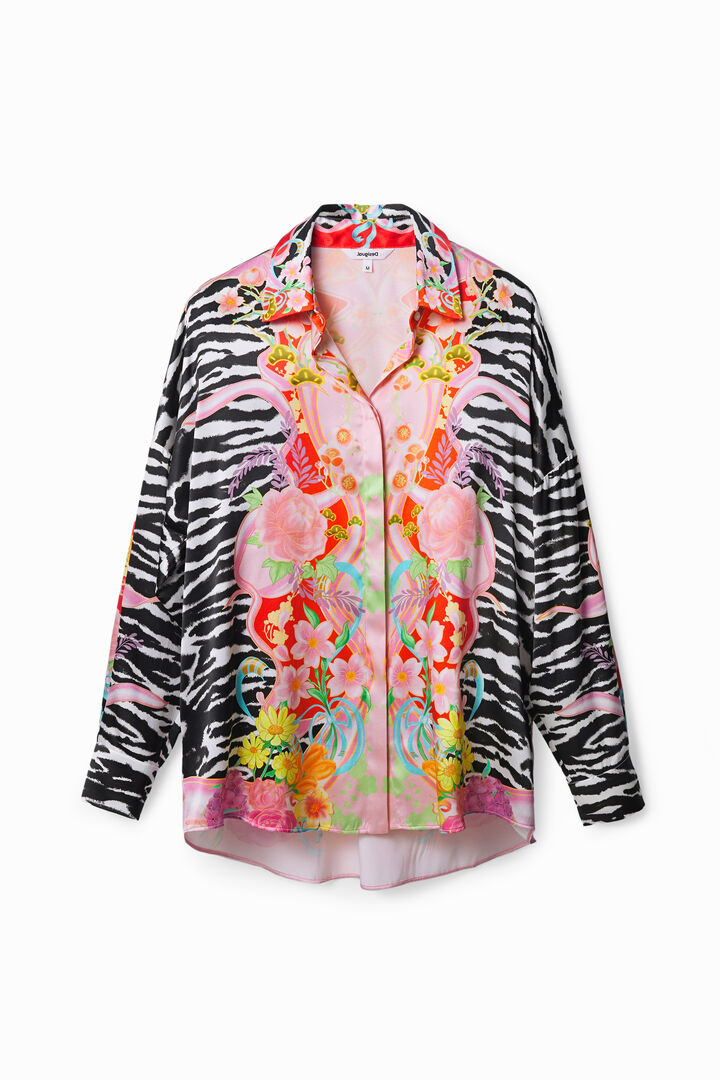 Flower zebra shirt