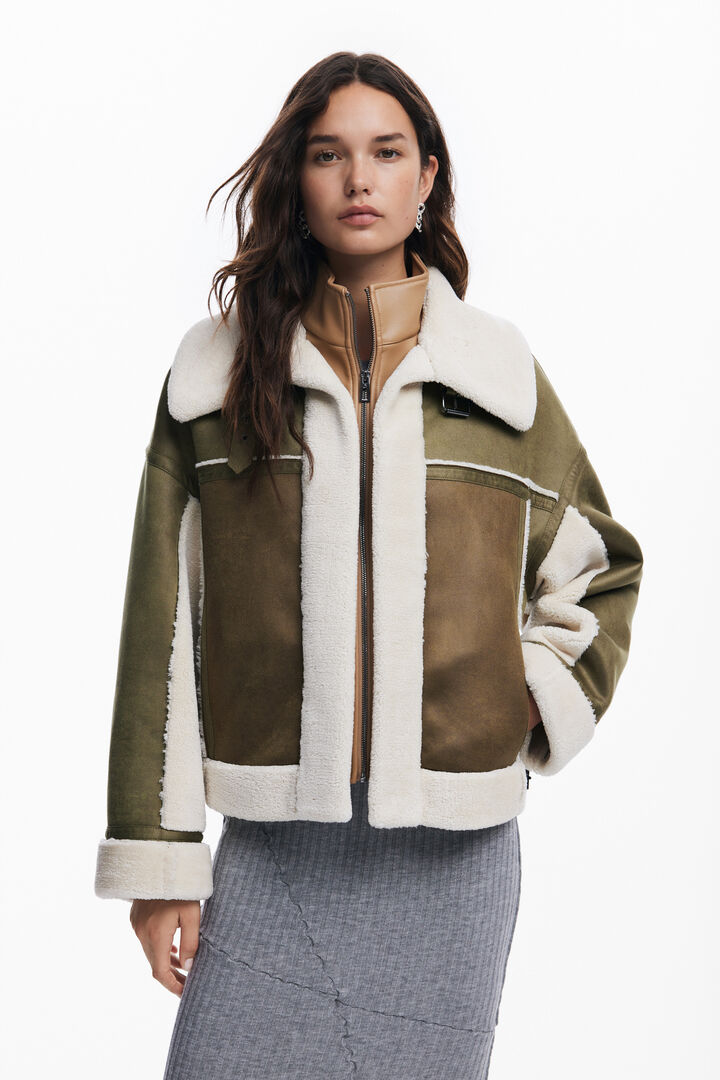 Shearling biker jacket | Desigual