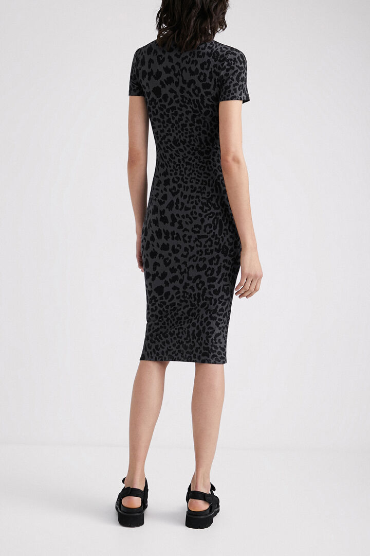 Leopard ribbed dress | Desigual
