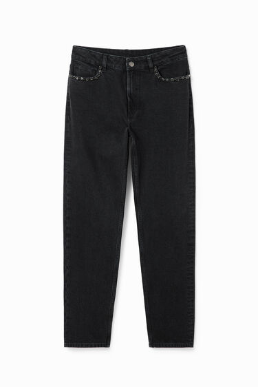 Raven jeans z okrasnimi kamenčki | Desigual