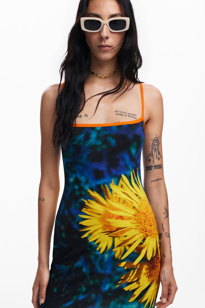 Vestido midi girasoles | Desigual