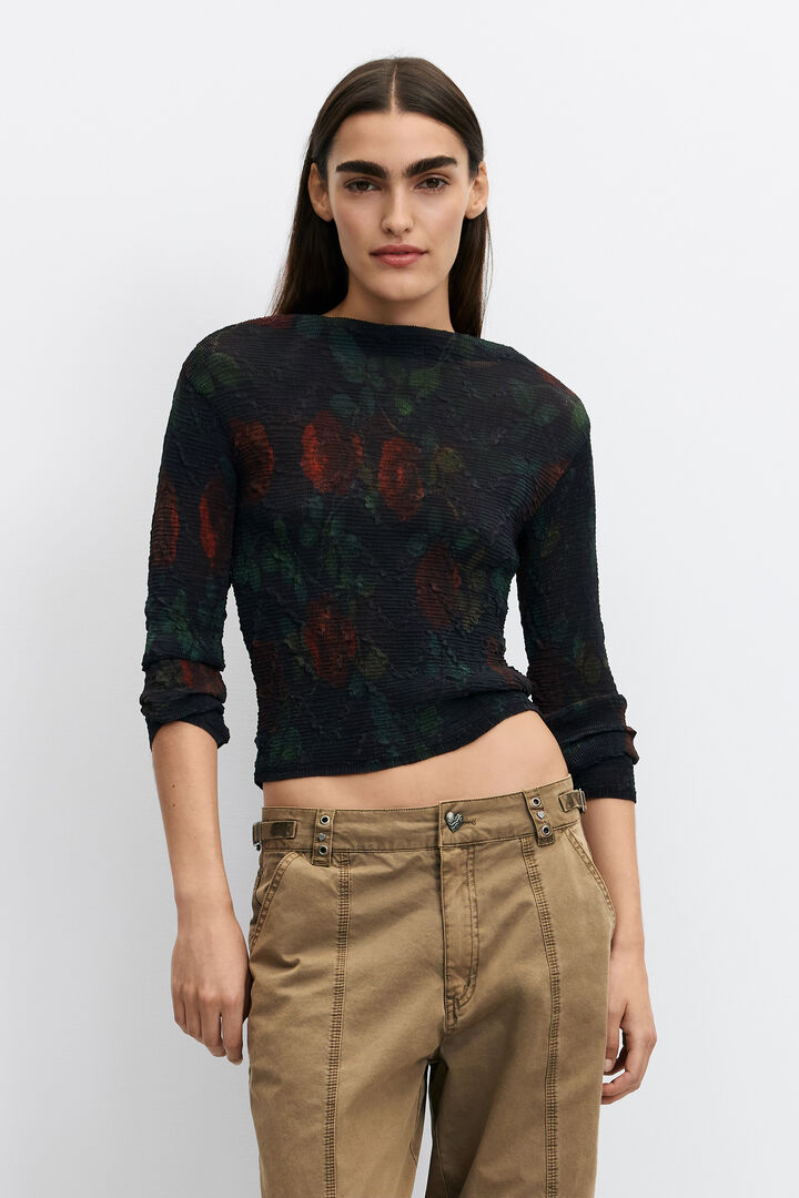 black rose blouse