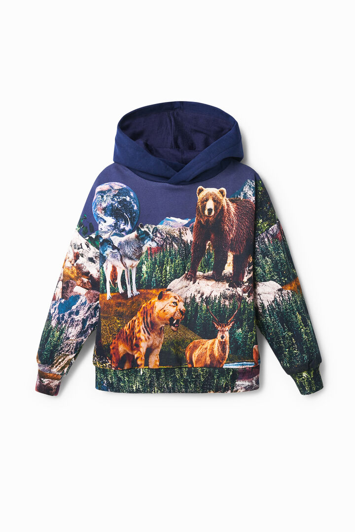 Sweatshirt met digitale dierenprint
