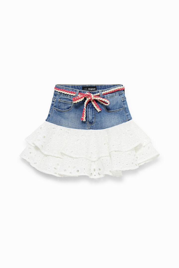Flounce denim miniskirt | Desigual