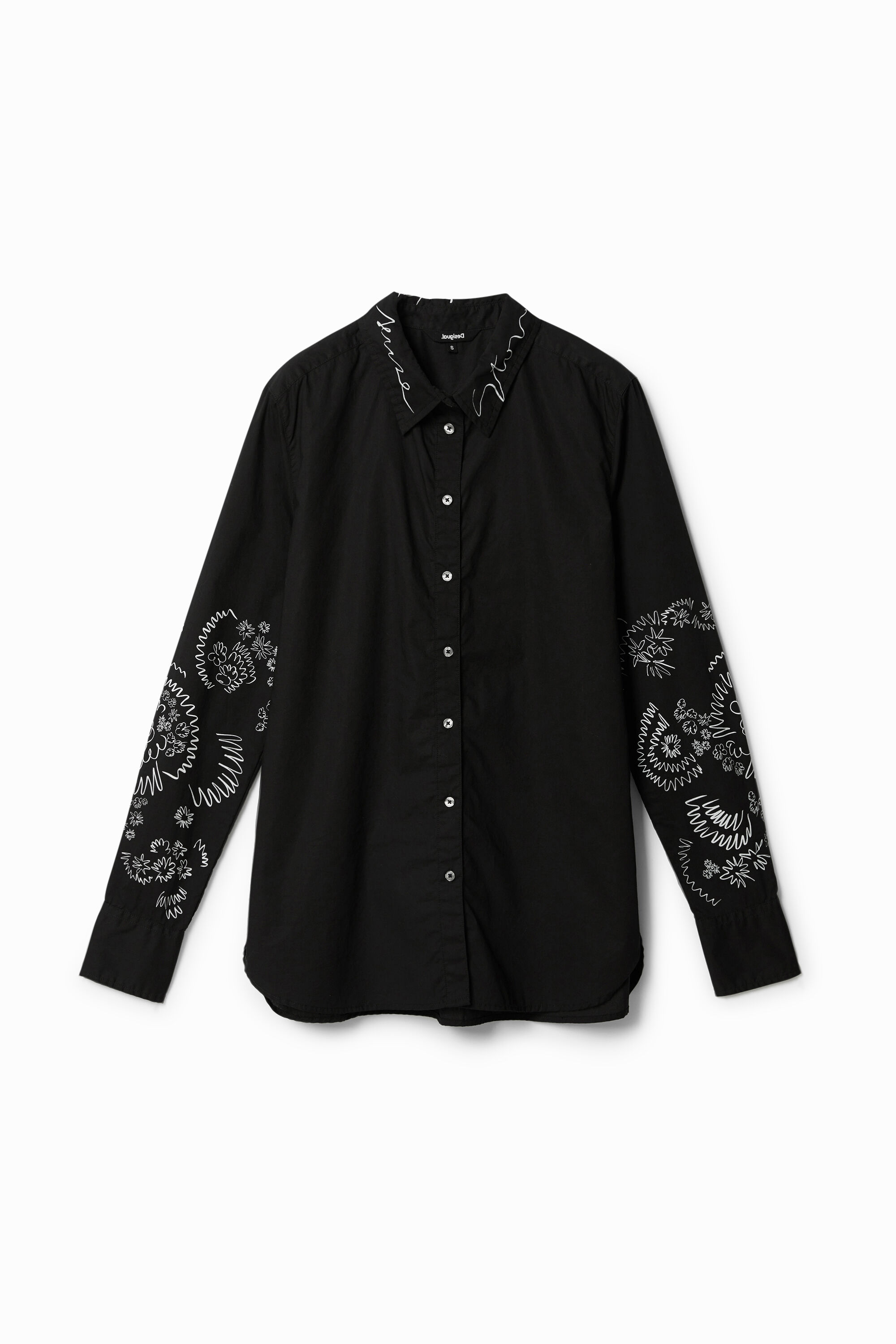 Camicia cotone regular - BLACK (XS)