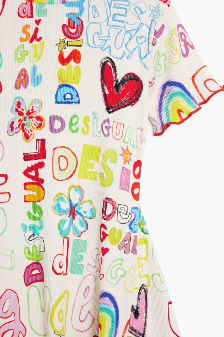 Vestido corto lettering | Desigual