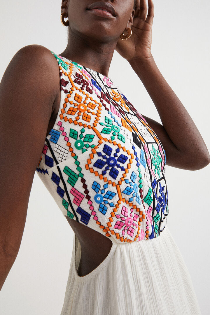 Oldalt kivágott maxi ruha | Desigual