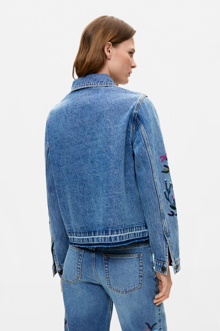 Jaqueta jeans 100% algod&atilde;o