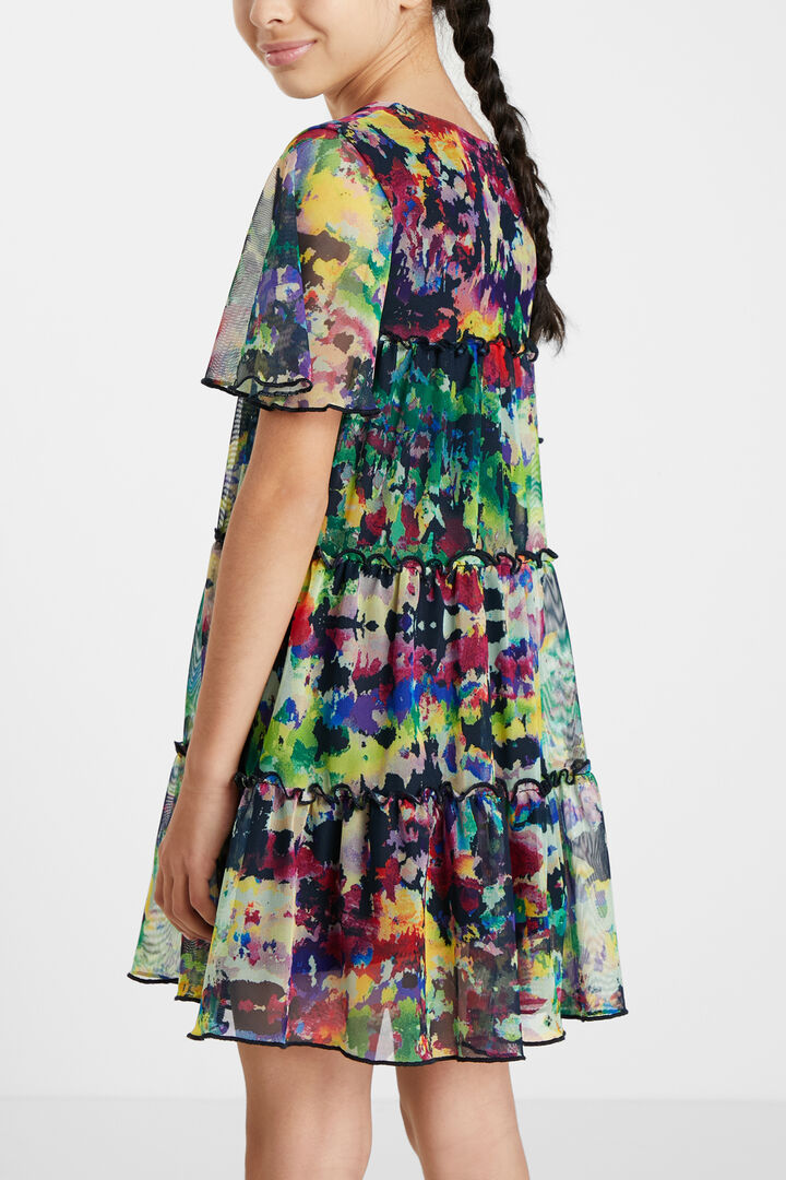 Vestido folhos arty | Desigual