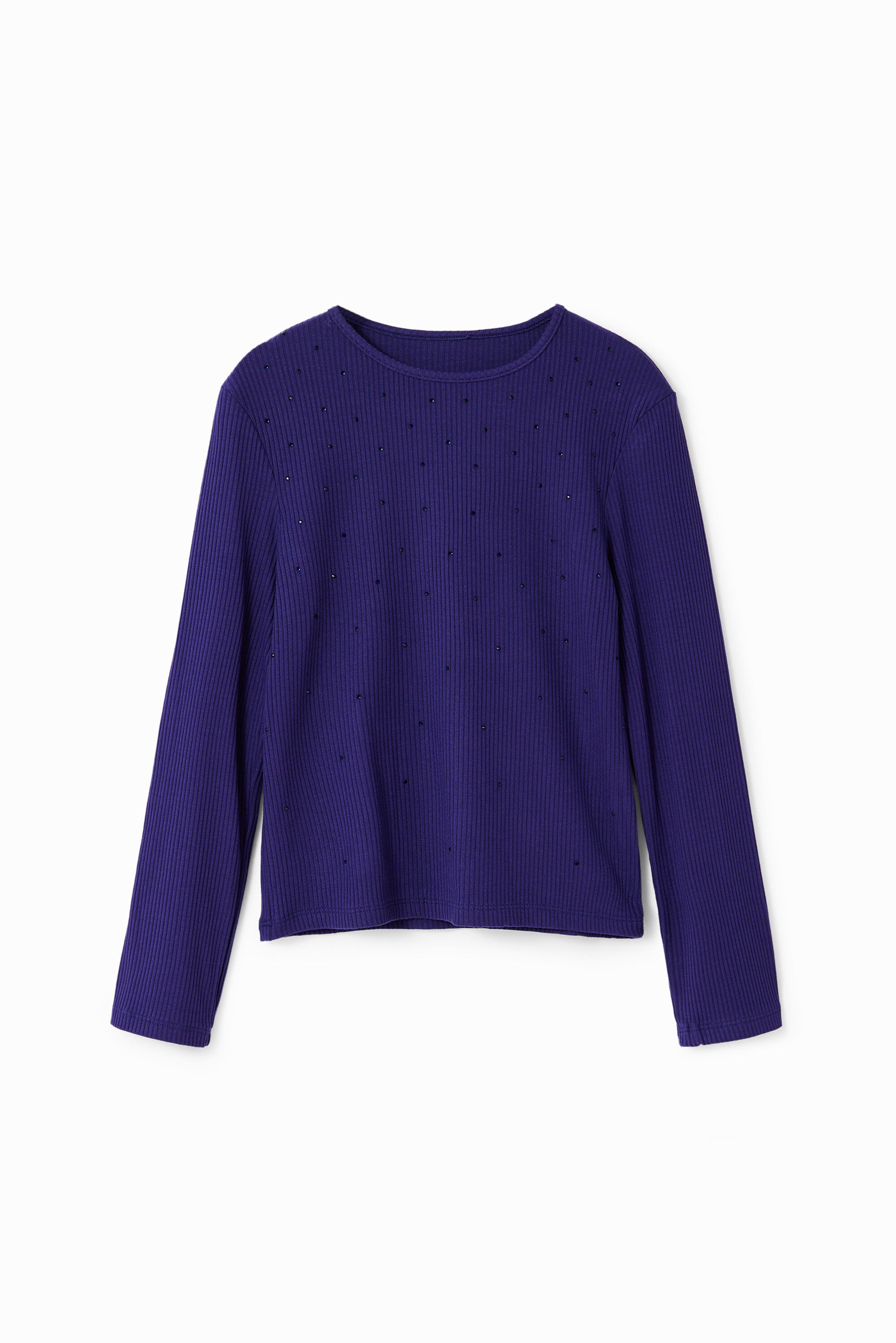 Shirt Rippstoff Strass