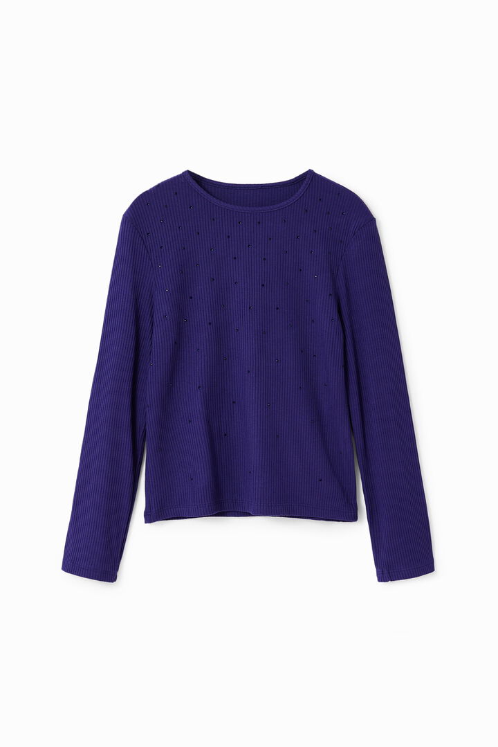 Ribbed rhinestone T-shirt | Desigual