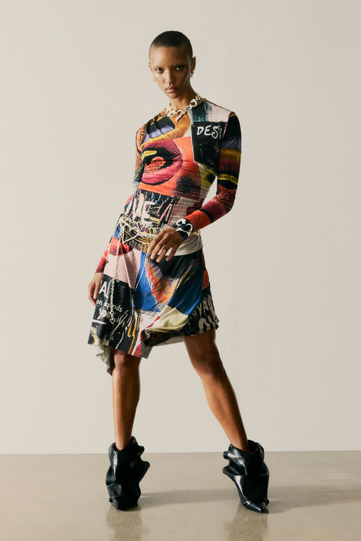 VESTIDO ESTAMPADO BOCAS