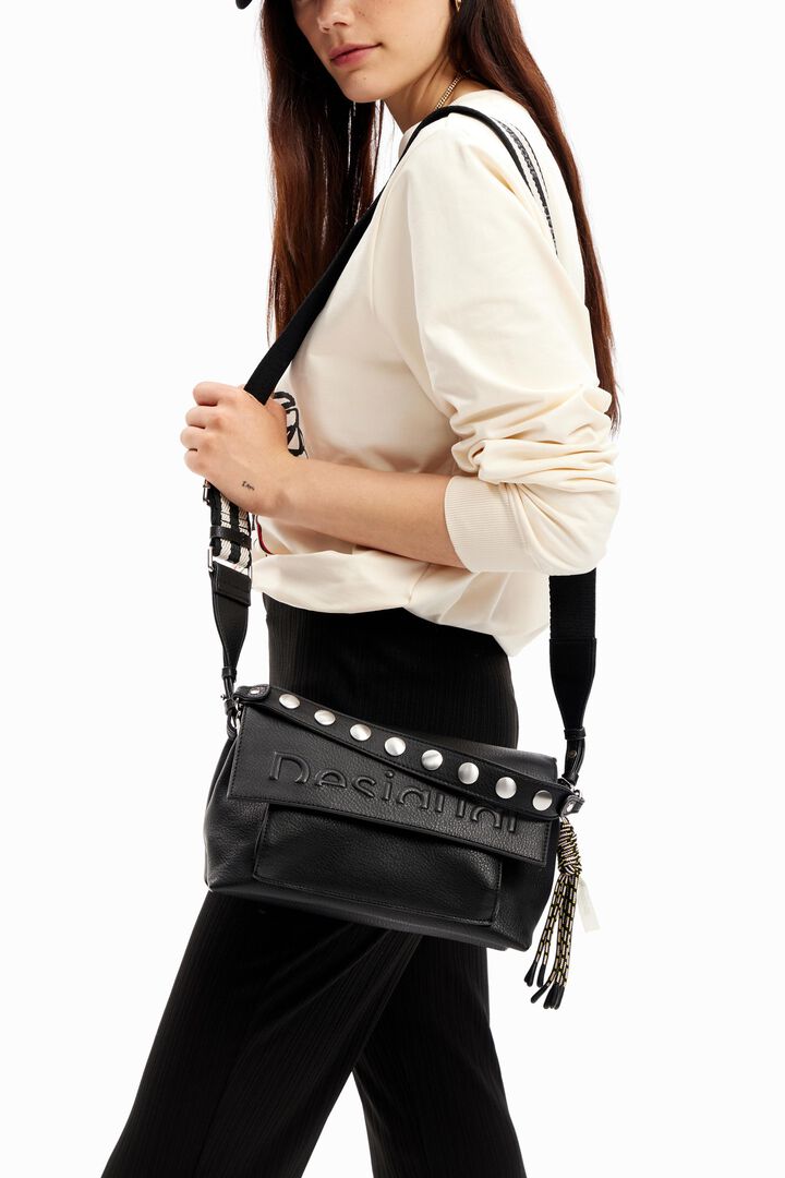 Midsize half-logo crossbody bag | Desigual