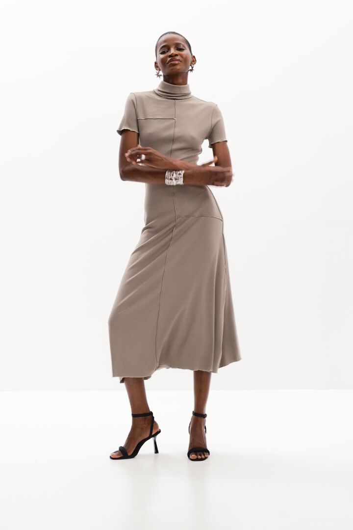 Midi dress with high neck | Desigual