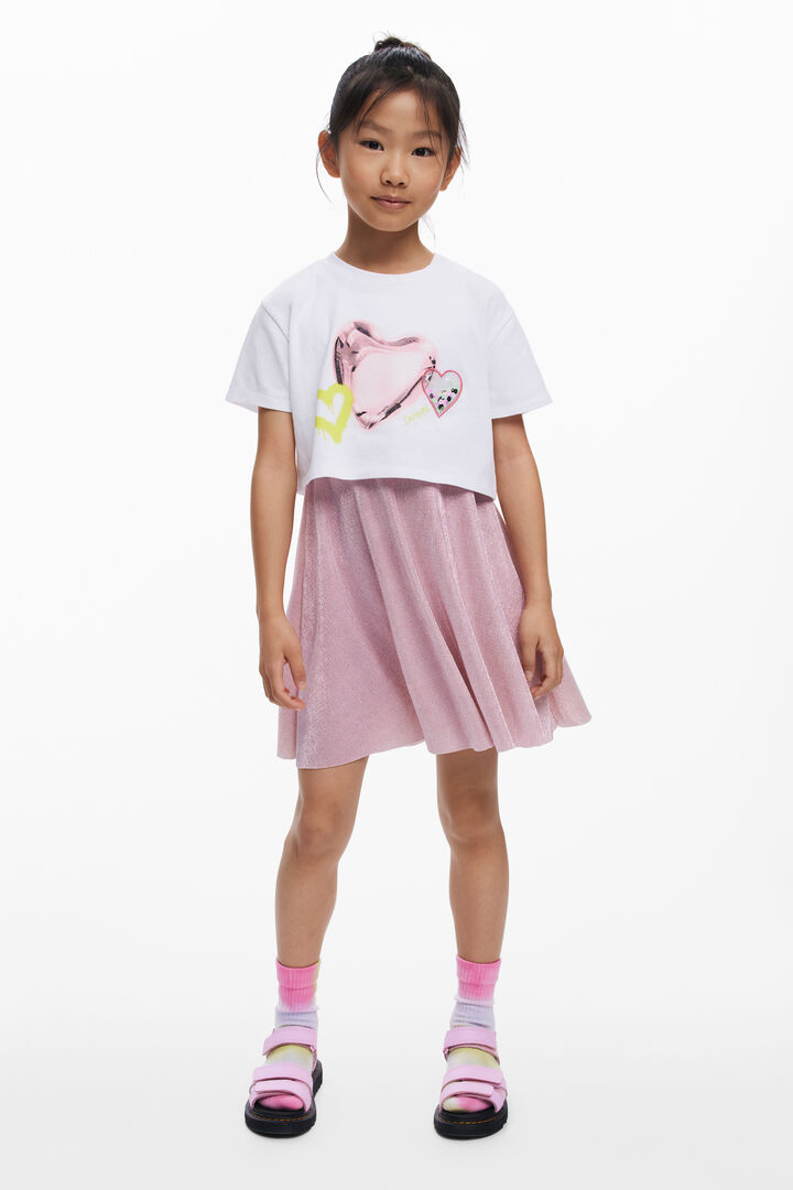 Double-layer dress with hearts | Desigual