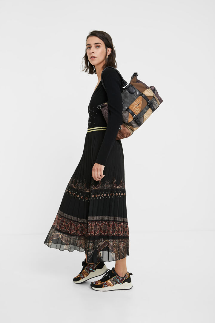 Patchwork briefcase bag | Desigual
