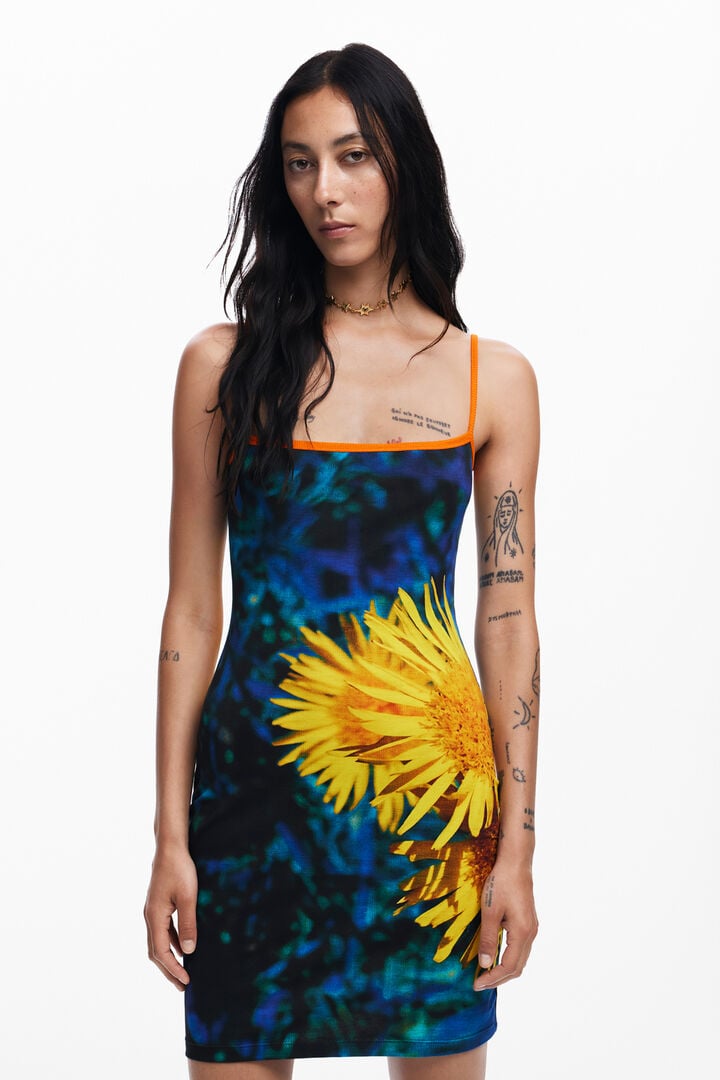 Vestido midi girasoles | Desigual