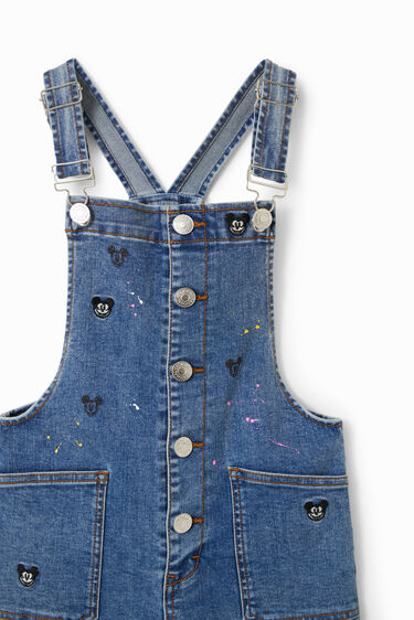 Korte denim tuinbroek van Mickey Mouse | Desigual