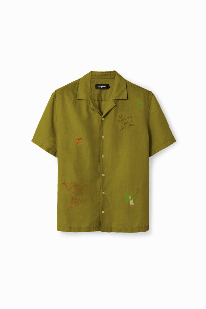 Embroidered resort shirt