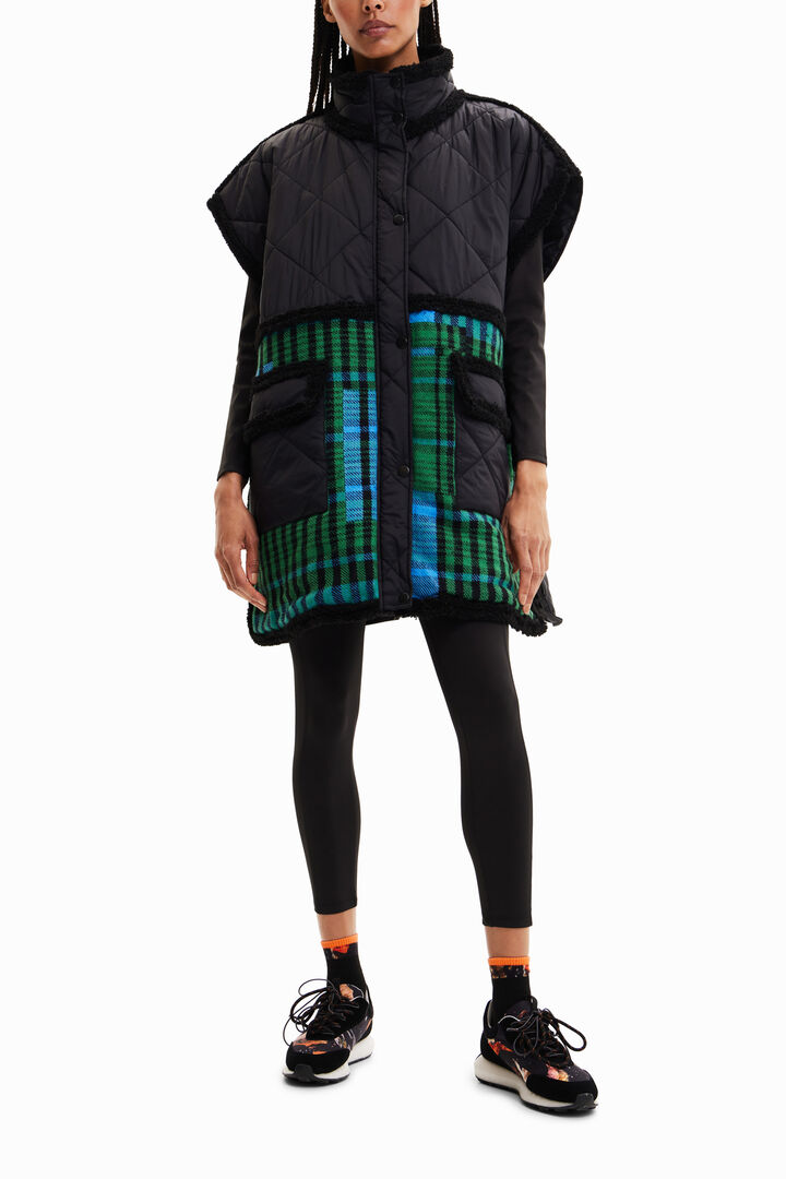 Multifunctional patchwork poncho | Desigual
