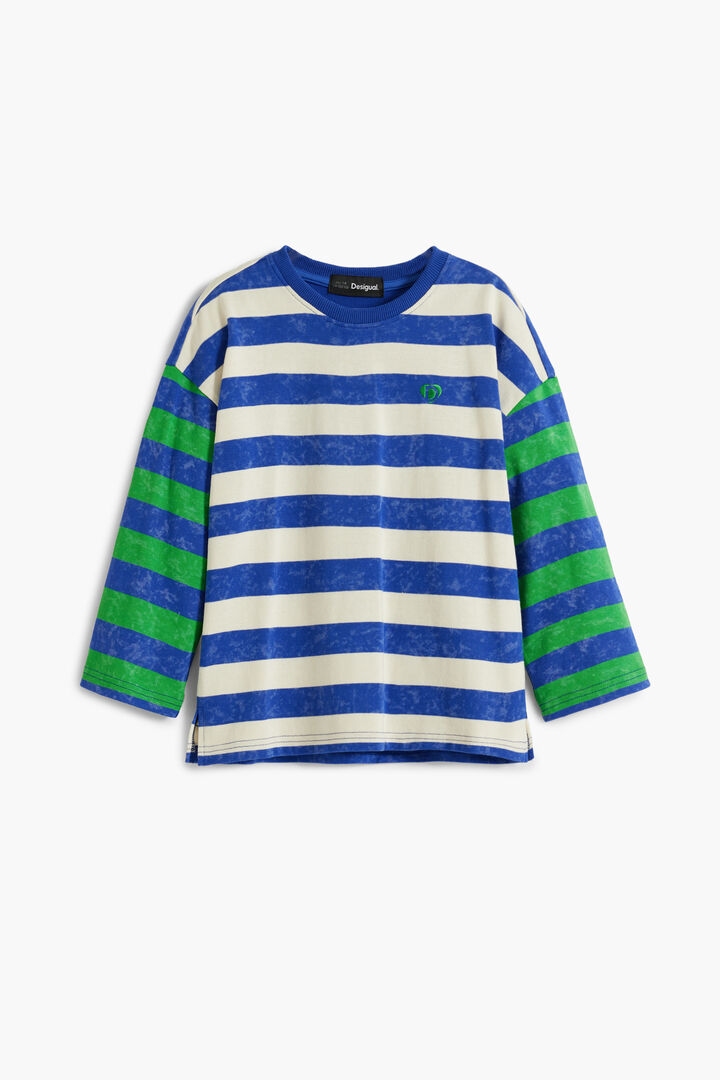 Camiseta rayas desgastada | Desigual