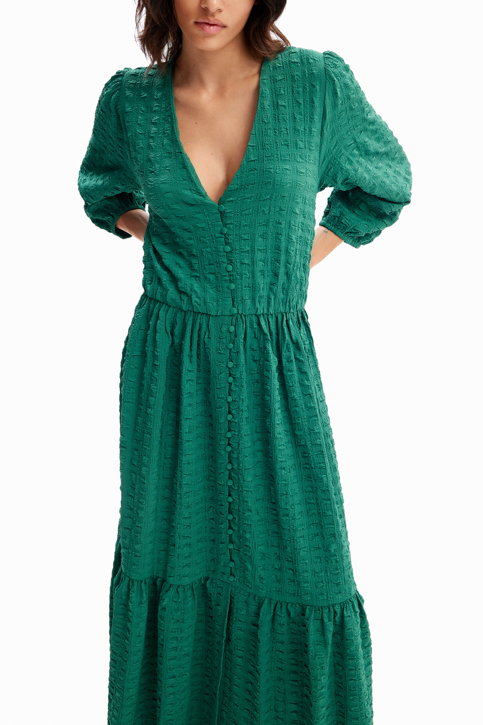 Textured long dress