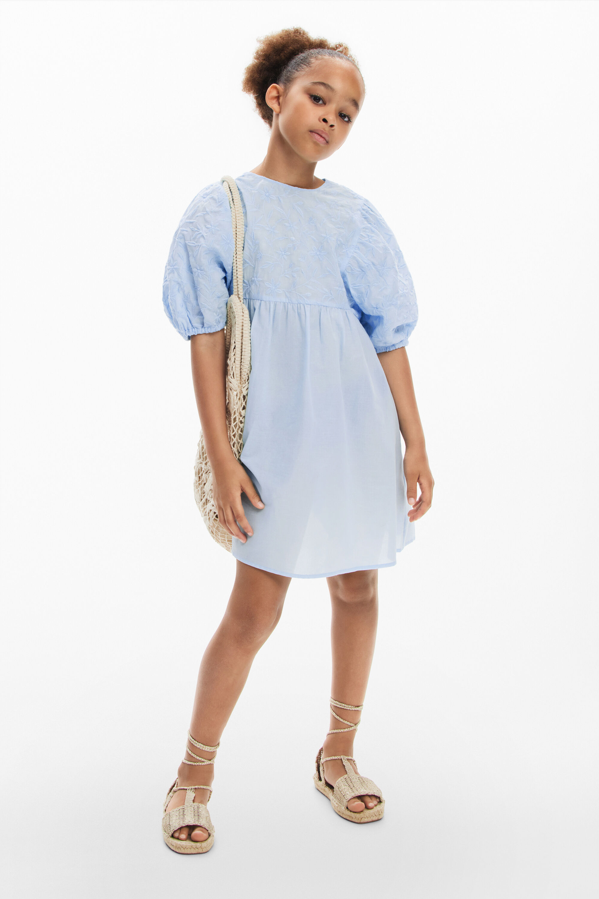 Short floral dress - BLUE - 5/6