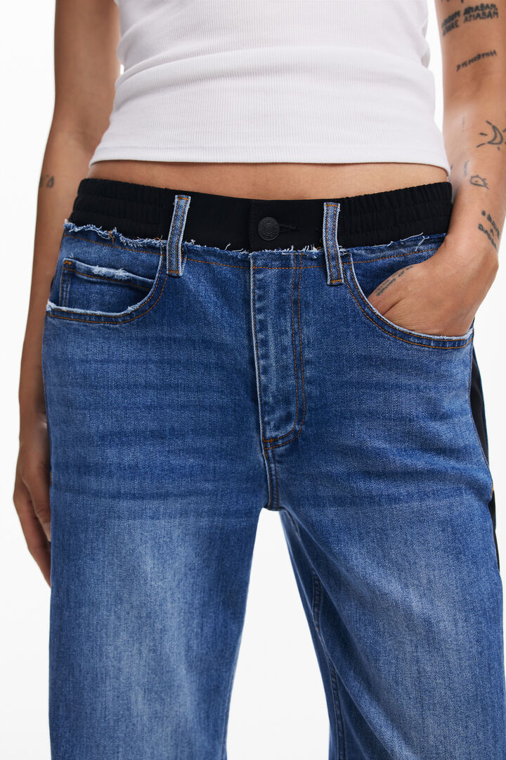 Combined denim pants | Desigual