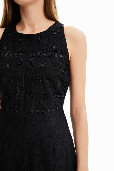 Long embroidered lace jumpsuit | Desigual