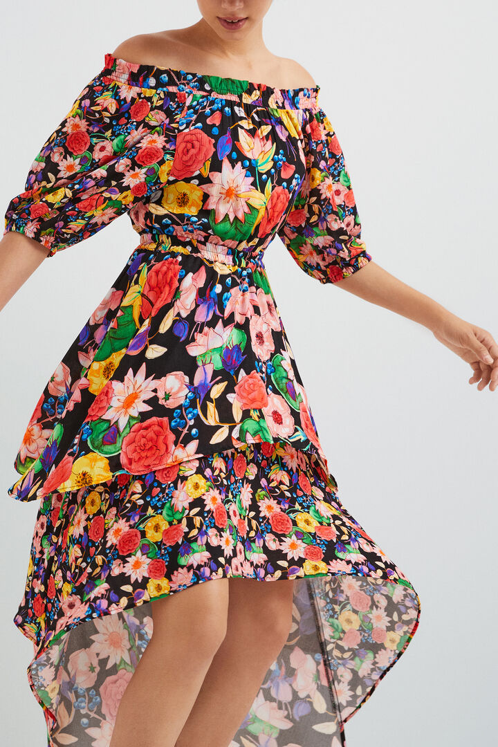 Floral layered dress | Desigual