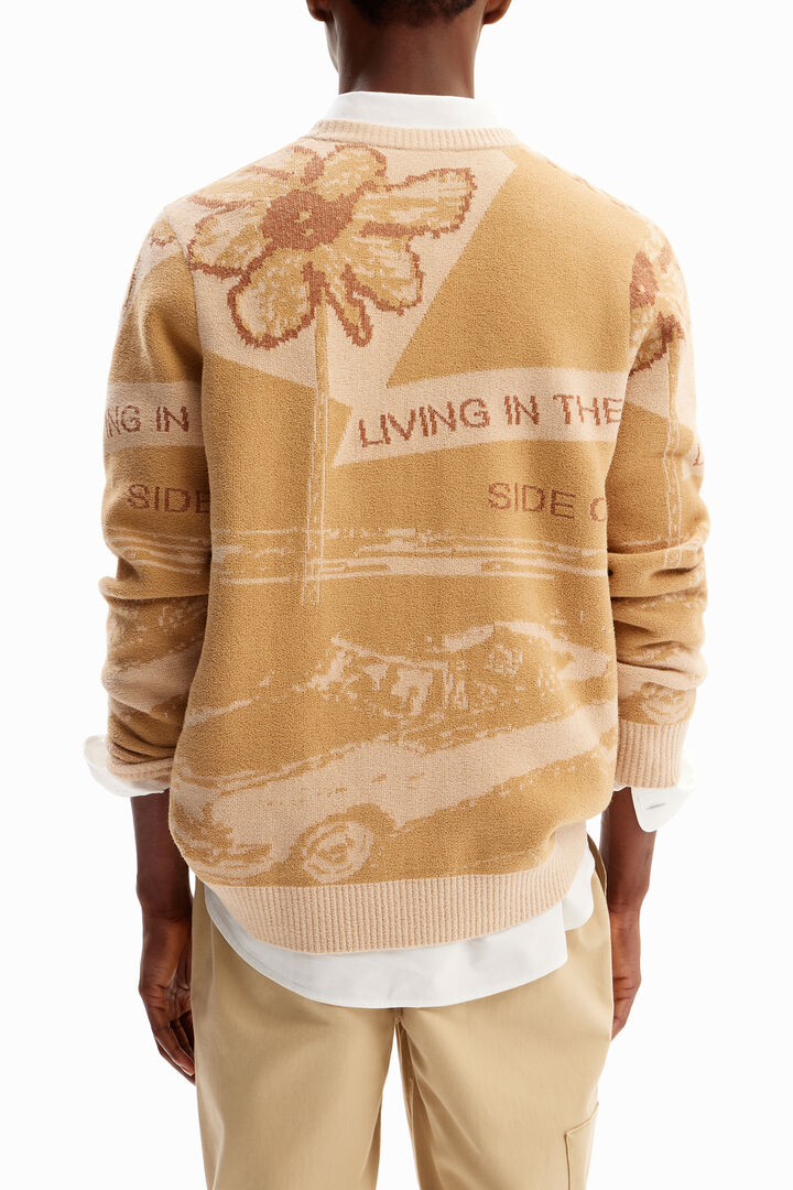 Pull jacquard voiture | Desigual