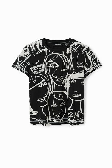 Camiseta caras contraste | Desigual