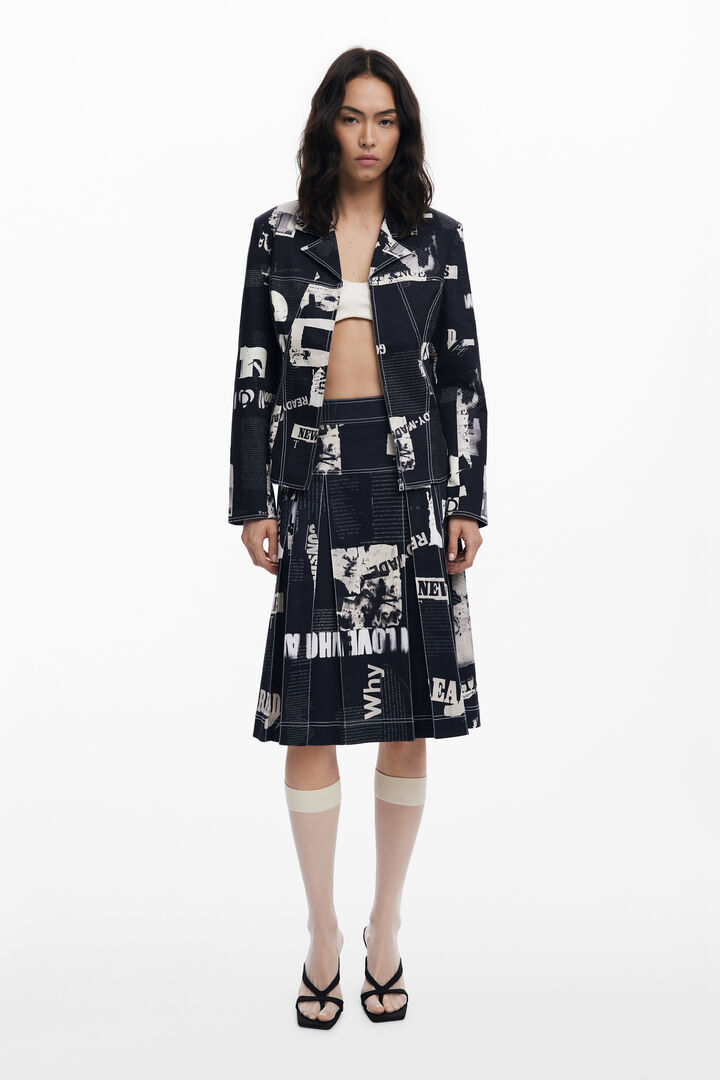 Zeitungsblazer mit Reißverschluss | Desigual