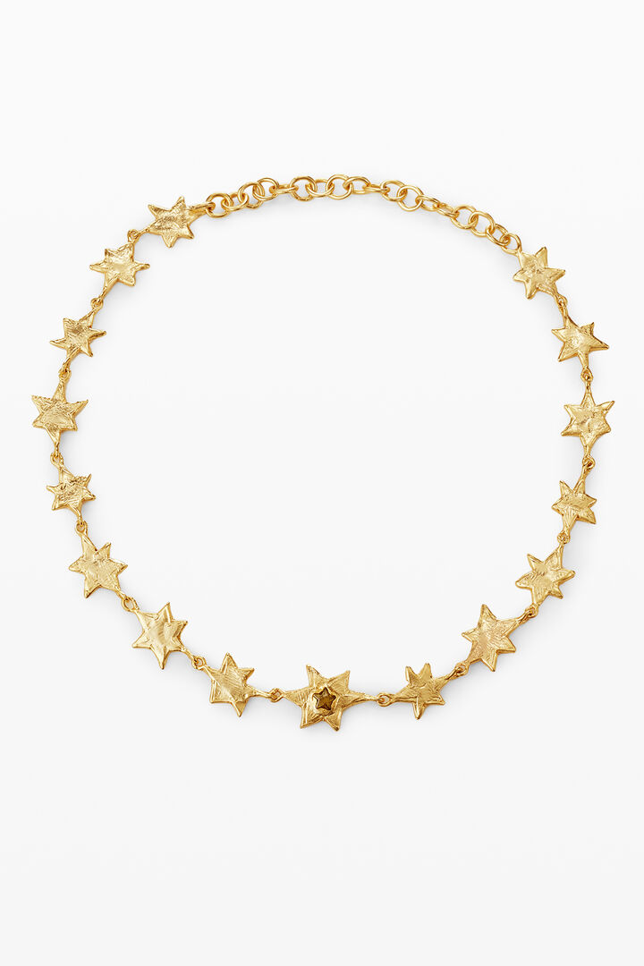 Choker estrellas baño oro Zalio