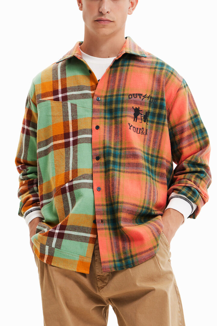 Oversize plaid shirt | Desigual