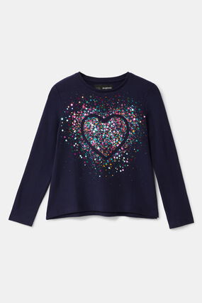 T-shirt heart sequins