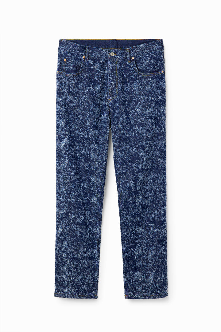 Straight textured jeans | Desigual